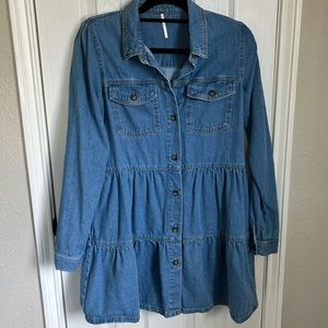 Denim shirt dress